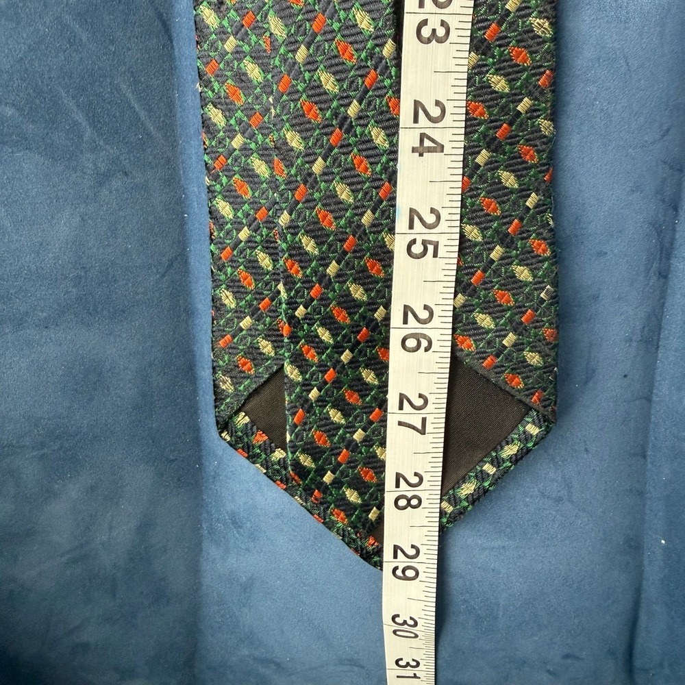 Barneys New York Geometric Space Age Tech Mens Neck Tie Italian Silk Made in USA - Picture 5 of 6